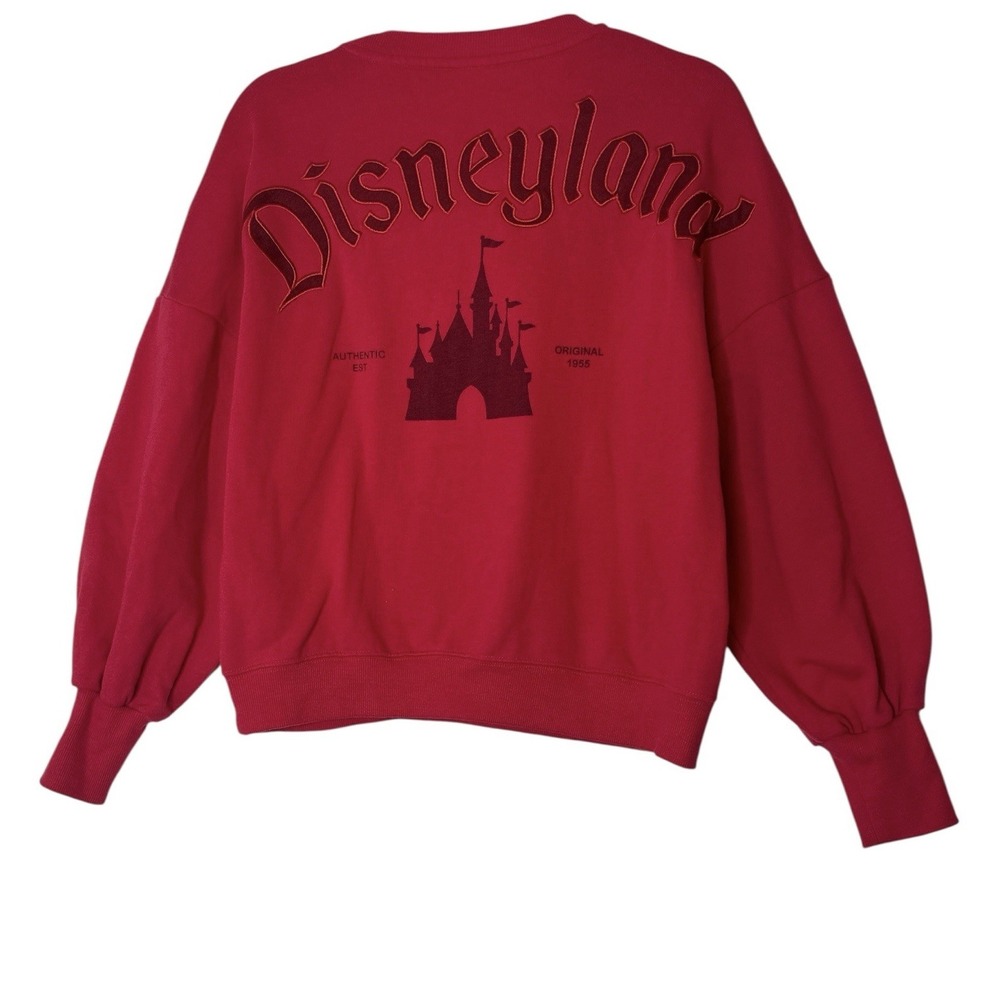 Disneyland‎ Sweatshirt Woman Small Castle Sweater Jumper Cropped Boxy Preppy